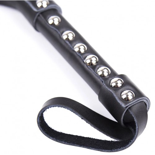 Черный флоггер из замши