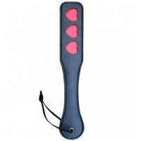 Пэдл черно-красный с сердечками