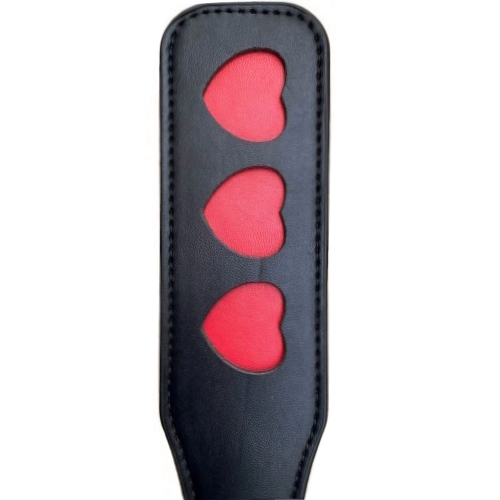 Пэдл черно-красный с сердечками