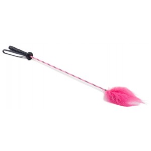 Розовый стек с резной ручкой и тиклером 72 см (иной угол)