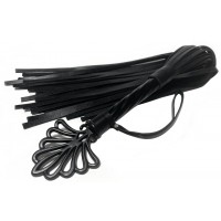 Эксклюзивная плеть с резной черной ручкой в готическом стиле 63 см