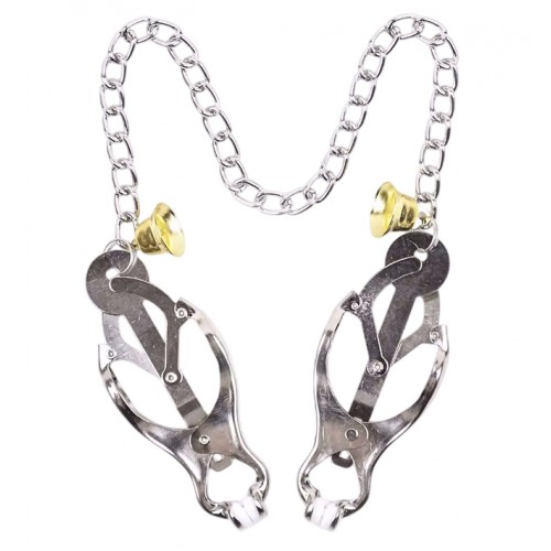 Металлические зажимы на соски клевер с цепочкой