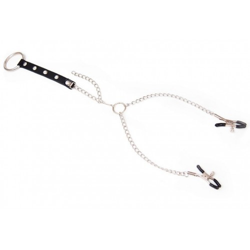 Зажимы для сосков с кольцом и ремешком