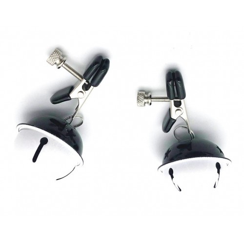 Зажимы с черно-белыми колокольчиками