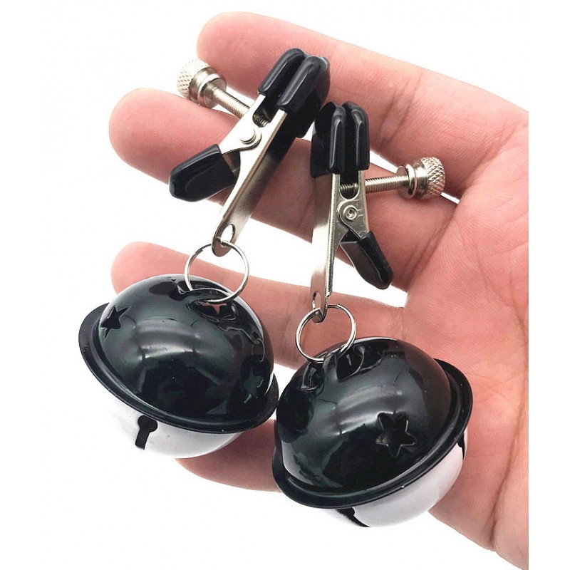 Зажимы с черно-белыми колокольчиками