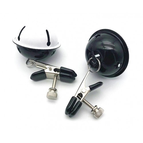 Зажимы с черно-белыми колокольчиками