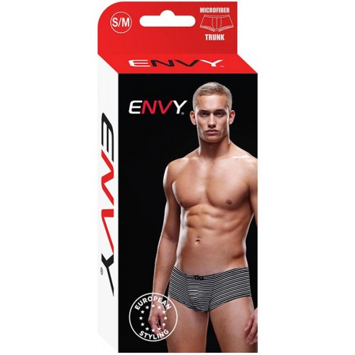 Мужские трусы-хипсы в полоску Envy черно-белые S/M