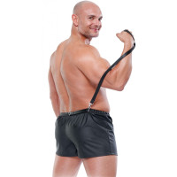 Черные мужские боксеры с поводком Fetish Obedience Boxer XXL/XXXL