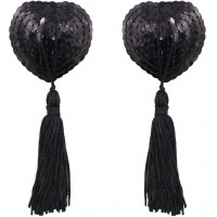 Черные пэстисы для груди с пайетками