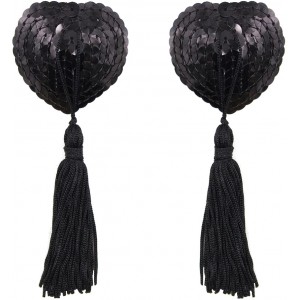 Черные пэстисы для груди с пайетками