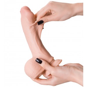 Реалистичный фаллоимитатор My Babe My Sweety, TPE, телесный, 21,5 см (иной угол)