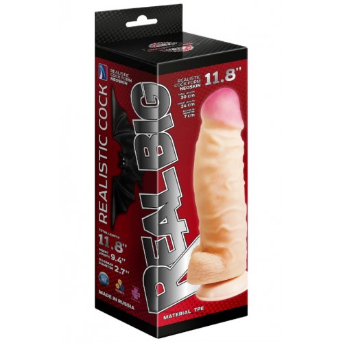 Реалистичный фаллос-супергигант с присоской Real Big 30 см