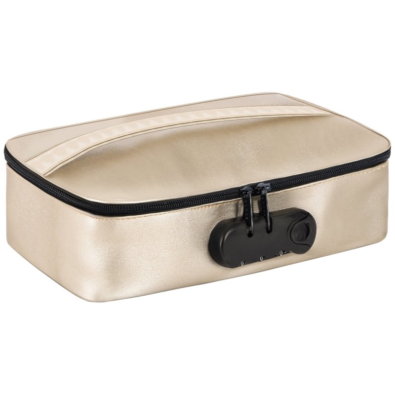 Сумка с кодовым замком для хранения игрушек Discreet Box Luxury Gold