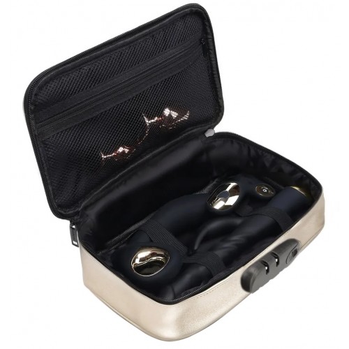 Сумка с кодовым замком для хранения игрушек Discreet Box Luxury Gold