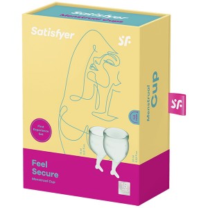 Набор менструальных чаш Satisfyer Feel Secure, салатовый (иной угол)