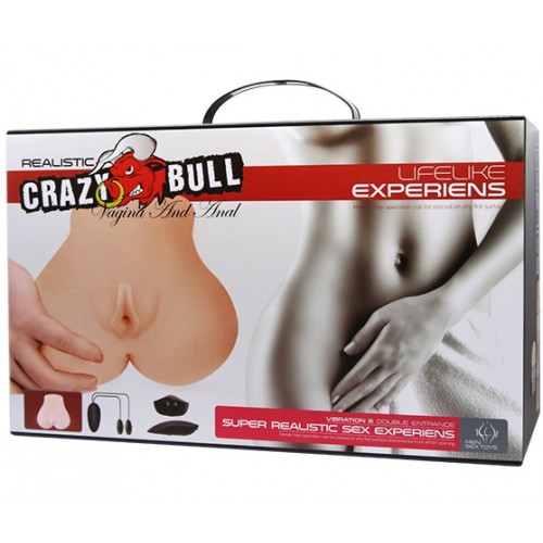 Мастурбатор реалистик CRAZY BULL попка и вагина с вибрацией