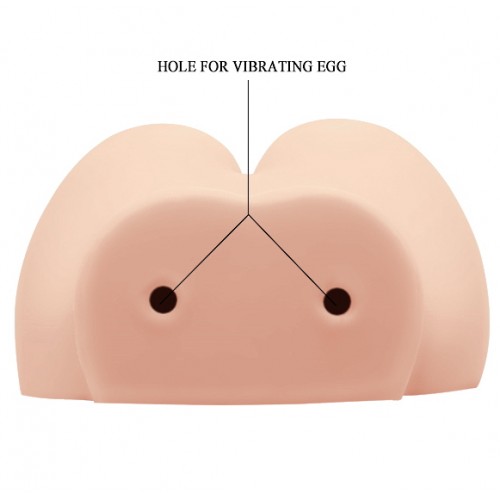 Реалистичная попка и вагина с двойным виброэлементом