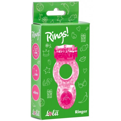 Тянущееся виброкольцо для эрекции Rings Ringer Pink