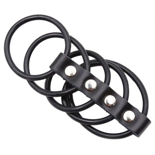 Хомут на пенис из пяти силиконовых колец