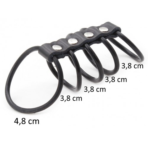 Хомут на пенис из пяти силиконовых колец