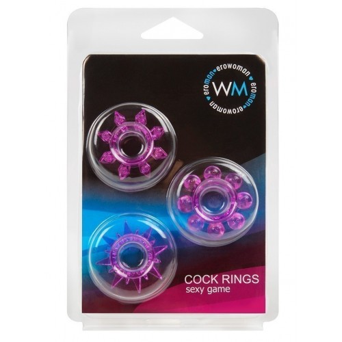 Набор эрекционных колец с дополнительным рельефом EroMan