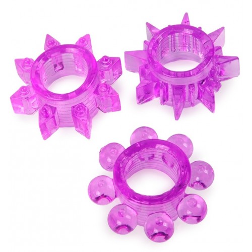 Набор эрекционных колец с дополнительным рельефом EroMan