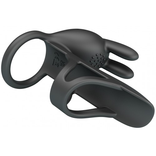 Фаллопротез-вибронасадка на пенис с двойным эрекционным кольцом Pretty Love Vibrating Penis Sleeve Matty