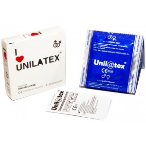 Ультратонкие презервативы Unilatex Ultrathin 3 шт (иной угол)