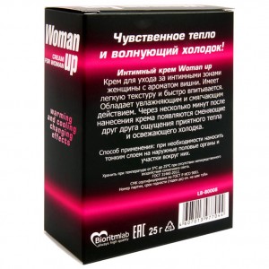 Крем Woman Up для женщин возбуждающий с эффектом ледяного огня 25 г (иной угол)