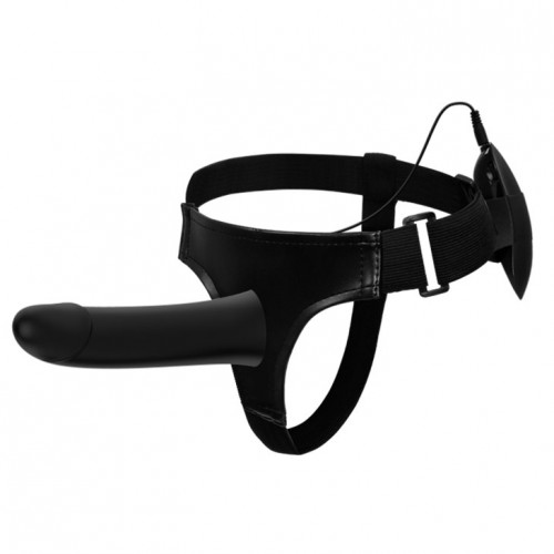 Фалопротез черного цвета с вибрацией