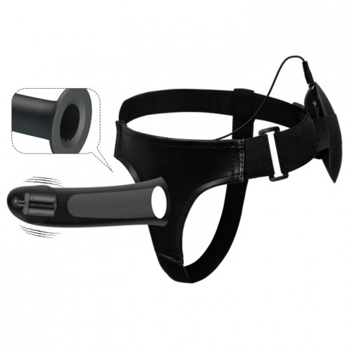 Фалопротез черного цвета с вибрацией