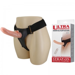 Страпон со стимулятором клитора и с ротацией