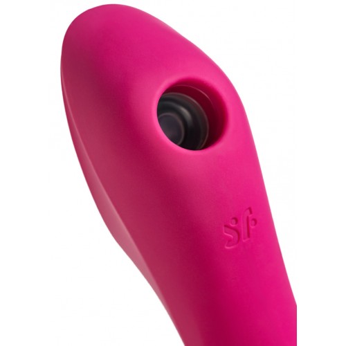 DEMO Вакуумный вибростимулятор для клитора и точки G Satisfyer Curvy Trinity 3 красный