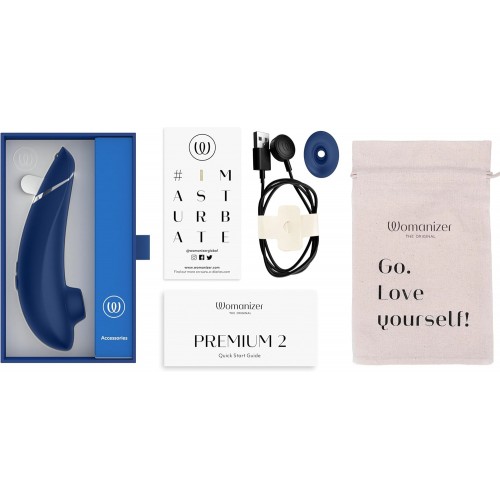 Бесконтактный стимулятор клитора Womanizer Premium 2 Blueberry