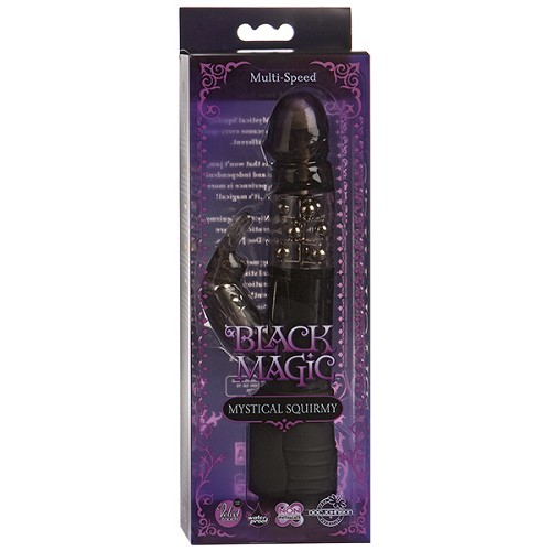 Вращающийся вибратор-кролик Hi-tech Black Madgic со стимулирующими шариками, США