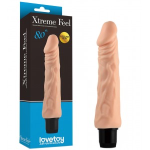 Телесный виброфаллос Real Feel CyberSkin 8 in