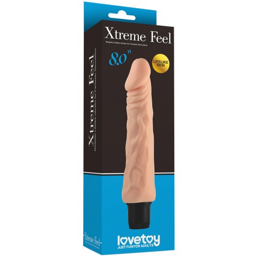 Телесный виброфаллос Real Feel CyberSkin 8 in