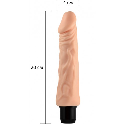 Телесный виброфаллос Real Feel CyberSkin 8 in