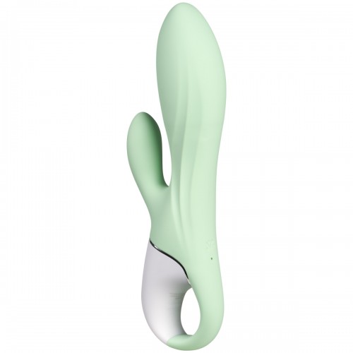 Расширяющийся смарт-вибратор с клиторальным стимулятором Satisfyer Air Pump Bunny 5 зеленый