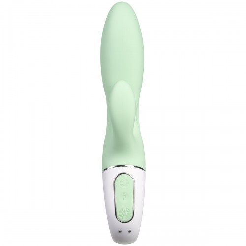 Расширяющийся смарт-вибратор с клиторальным стимулятором Satisfyer Air Pump Bunny 5 зеленый