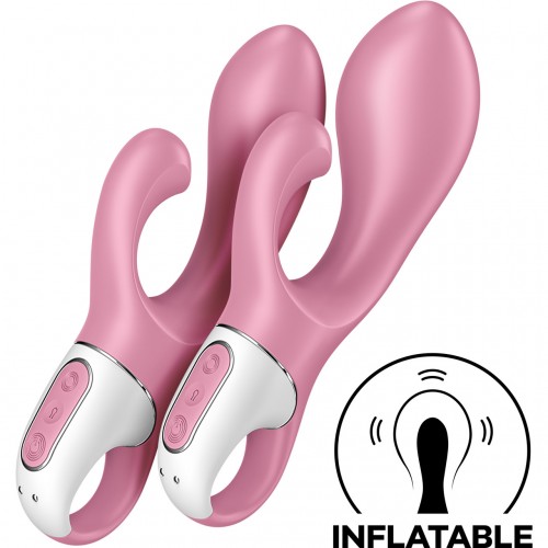 Расширяющийся вибратор с клиторальным стимулятором Satisfyer Air Pump Bunny 2