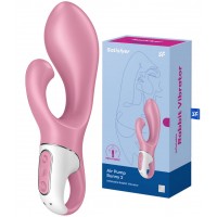 Расширяющийся вибратор с клиторальным стимулятором Satisfyer Air Pump Bunny 2