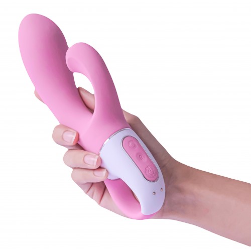 Расширяющийся вибратор с клиторальным стимулятором Satisfyer Air Pump Bunny 2