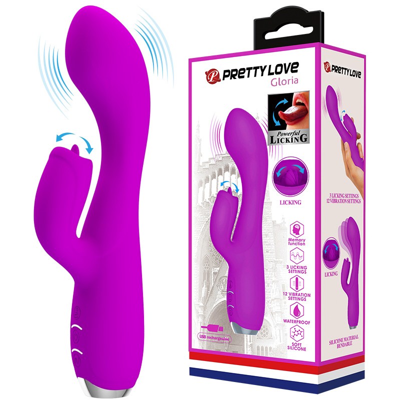 Вибратор с клиторальной стимуляцией Doreen пурпурный