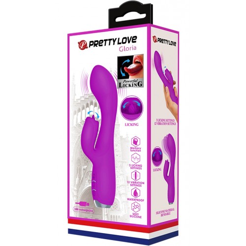 Вибратор с клиторальной стимуляцией Doreen пурпурный