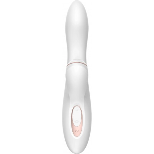 Вибратор Satisfyer Pro G-Spot Rabbit, с вакуум-волновым бесконтактным стимулятором, силикон, белый, 22см