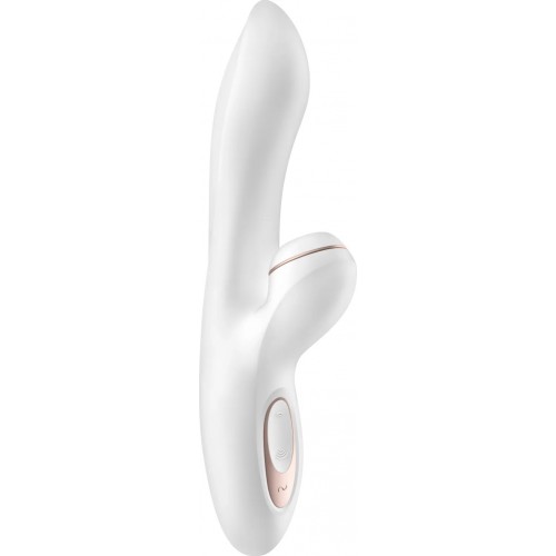 Вибратор Satisfyer Pro G-Spot Rabbit, с вакуум-волновым бесконтактным стимулятором, силикон, белый, 22см