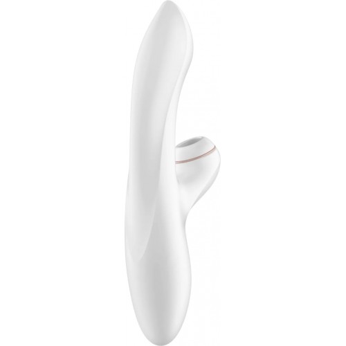 Вибратор Satisfyer Pro G-Spot Rabbit, с вакуум-волновым бесконтактным стимулятором, силикон, белый, 22см