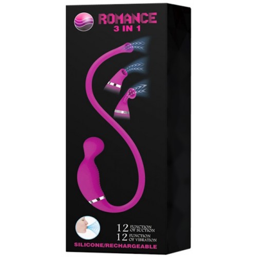 Посасывающий вибростимулятор для клитора Romance 3 в 1