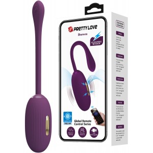 Фиолетовое смарт-виброяйцо Pretty Love Doreen с электростимуляцией